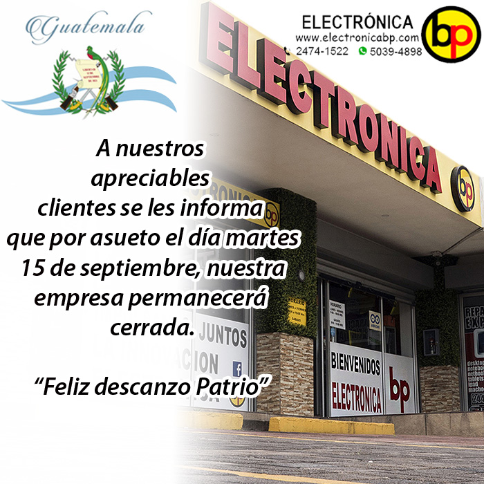 ASUETO 15 DE SEPTIEMBRE