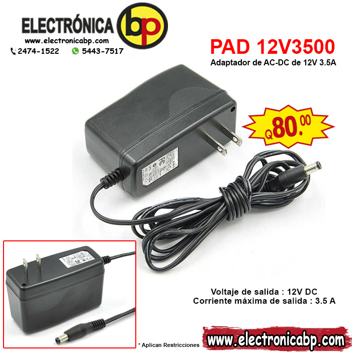 Adaptador AC-DC 12V 3A
