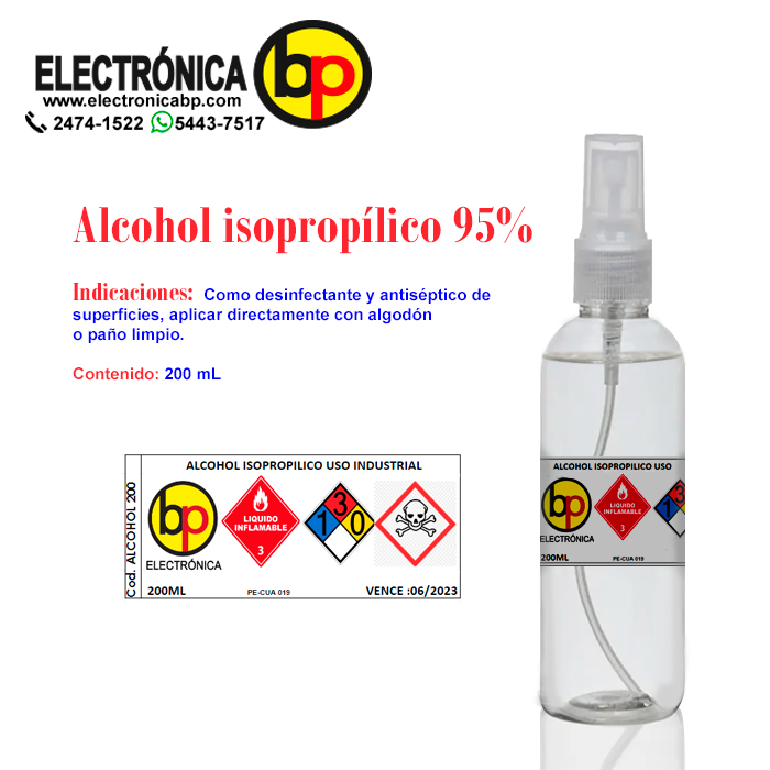 Alcohol Isopropílico PROLICOM, Alcohol Isopropilico, Componentes  electrónicos 367202