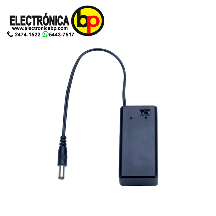 Caja De Portapila Para Bateria 9V Con Suiche y Plug PP9VSP - Suconel, Tienda electrónica