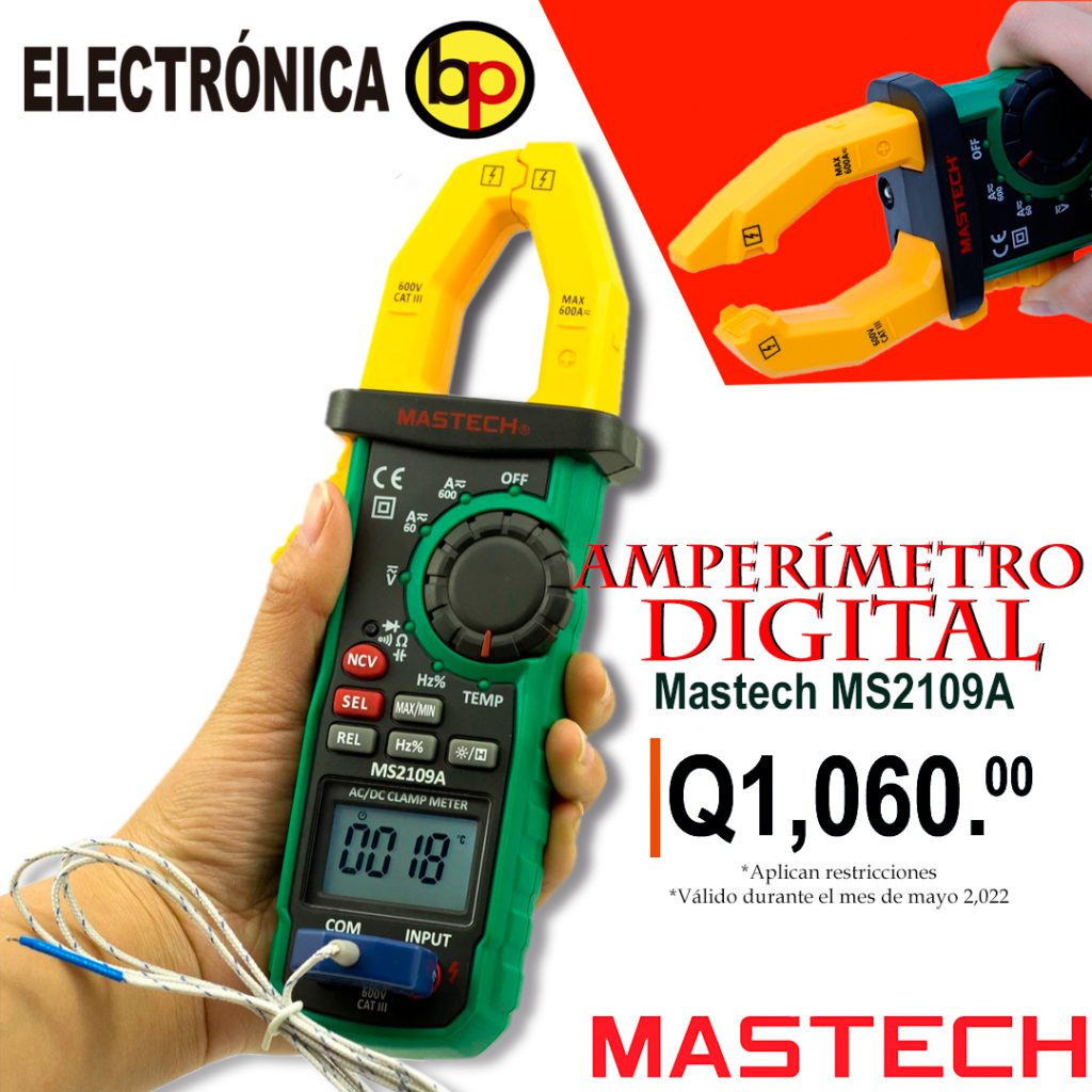 AmperÍmetro Digital Mastech MS 2109A – Inicio – Electrónica BP