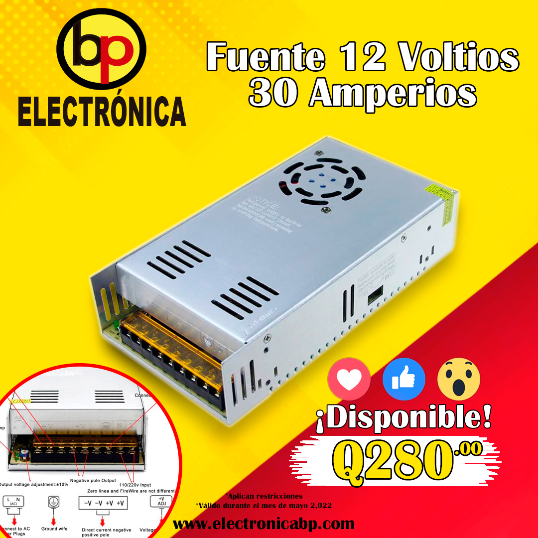 Fuente 12 Voltios 30A